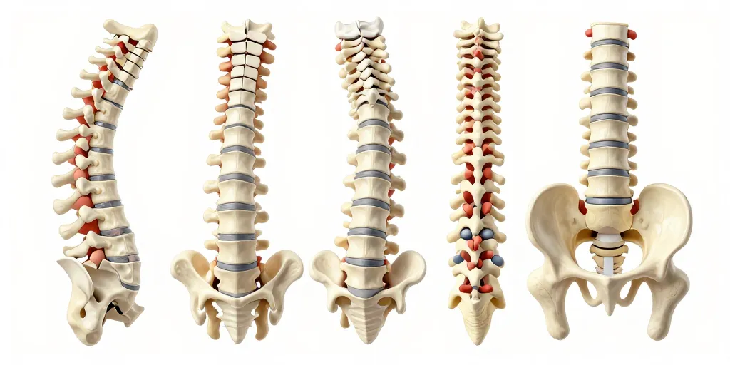 columna vertebral partes y número de vértebras